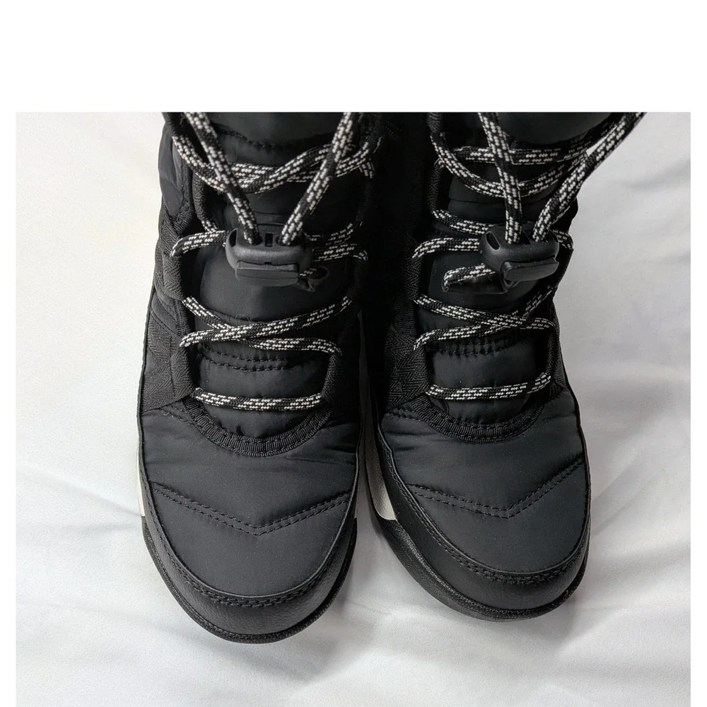 Sorel Whitney II Puffy Mid Waterproof Winter Boots Black Kids Size 2 NY3903-010
